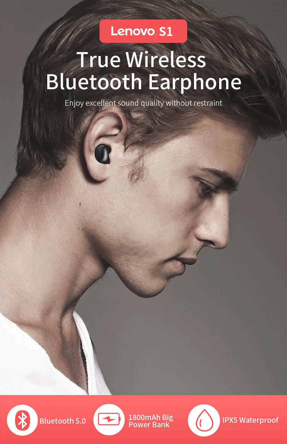 Lenovo S1 TWS Earphone (1)