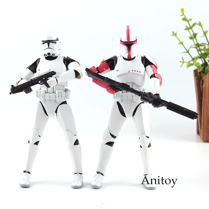 Star Wars Figure SHF Clone Storm Trooper Phase Captain PVC Star Wars Action Figure Collection Toy for Boys 2 Style
