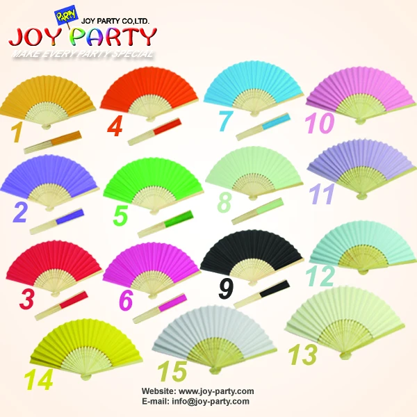 Hand Paper Fan-mixed color new