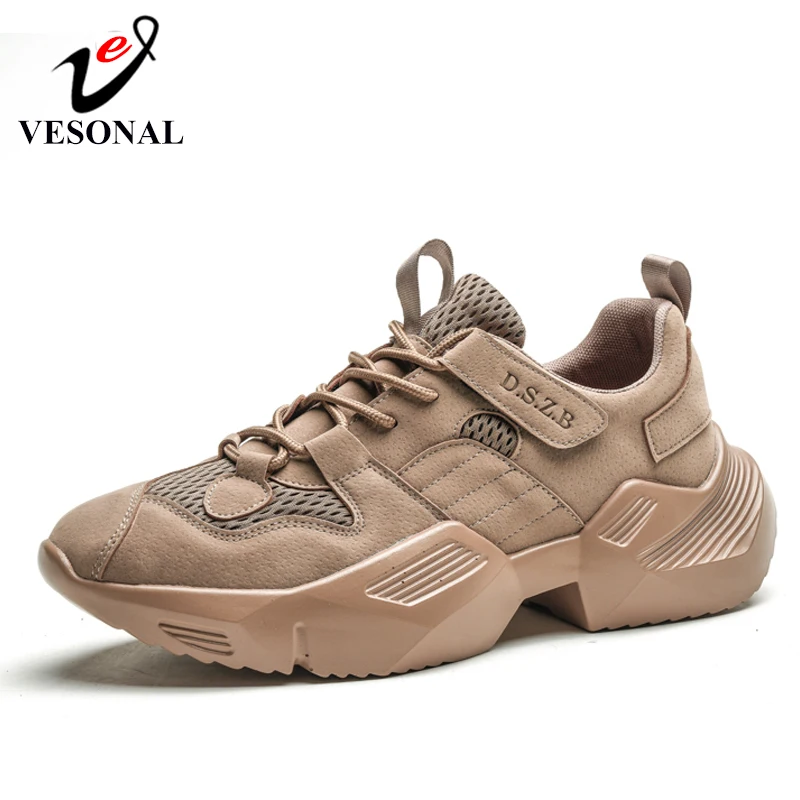 

VESONAL Brand New Fashion Splice Suede Sneakers Man For Adult Casual Shoes Male Running Shoes Quality Rubber Wear-resistant Sole
