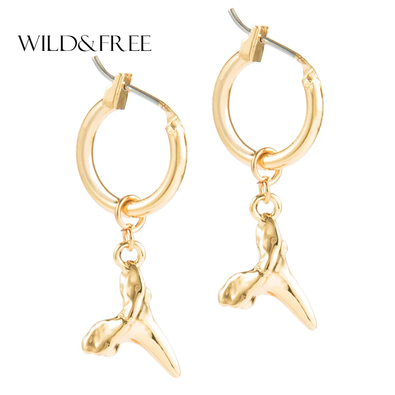 Милые золотые маленькие серьги кольца Wild & Free акриловые геометрические с