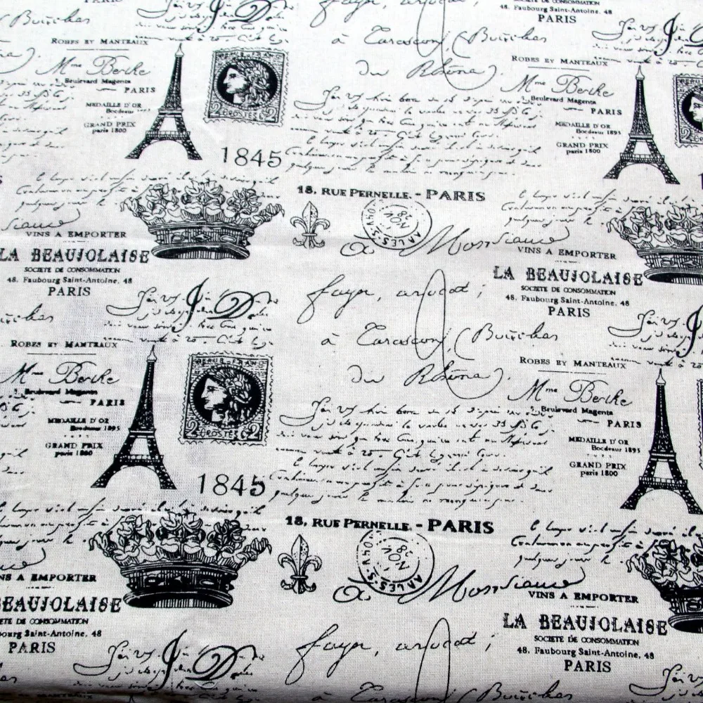 Tower Print Decorative Table Cloth Party Cotton Linen Outdoor Rectangle Dining Table Cover Birthday For Kitchen Tafelkleed Zwart