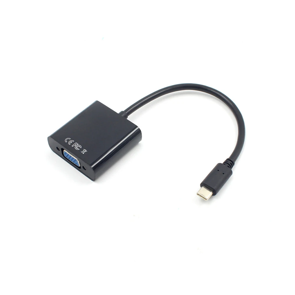 Usb Тип C к VGA адаптер usb кабель 3 1 тип c Мужской вставной конвертер для ноутбука