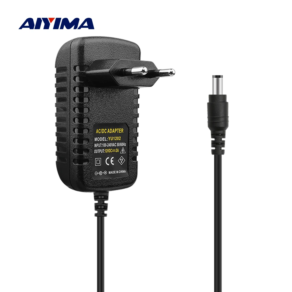 

AIYIMA DC12 Audio Amplifier Power Supply AC100-240V To DC12V 2A Adapter EU US Plug DIY For Home Amplifiers