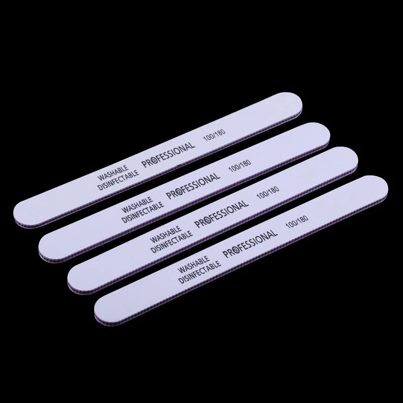 

10pcs/lot Sandpaper Nail File for gel nails 100/180 Professional Manicure Buffer Pedicure Double-sided set de limas Nail Tools29