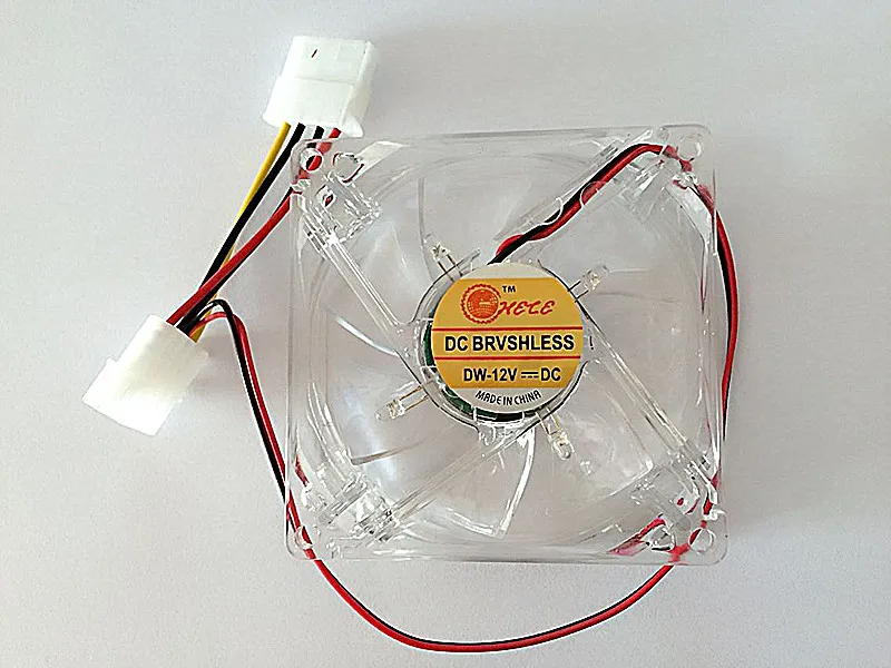 

Lots 4 Blue Quad 4-LED Light Quite Clear 80mm PC Computer Case Cooling Fan Mod Hot New