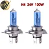 2pcs 24V H4 100W Super Bright Fog Lights Halogen Bulb High Power Headlight Lamp Car Light Source parking Head White 100/90W 1