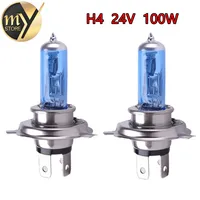 2pcs 24V H4 100W Super Bright Fog Lights Halogen Bulb High Power Headlight Lamp Car Light Source parking Head White 100/90W 1