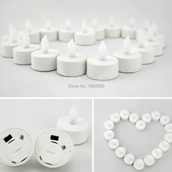 

Free Shipping 12 pcs LED Flashing Flickering Flicker Flameless Tealight Tea Candles Light Lamp Wedding Birthday Party Christmas