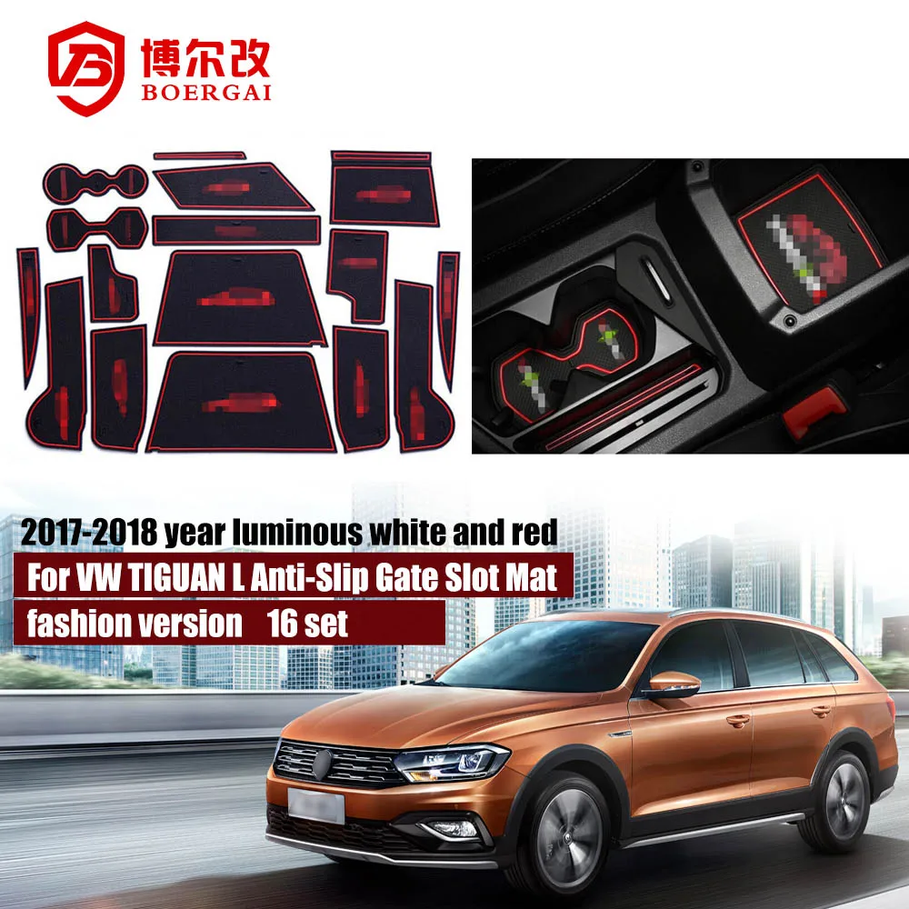 16 шт./компл. Противоскользящий резиновый коврик для ворот Volkswagen VW Tiguan L модная