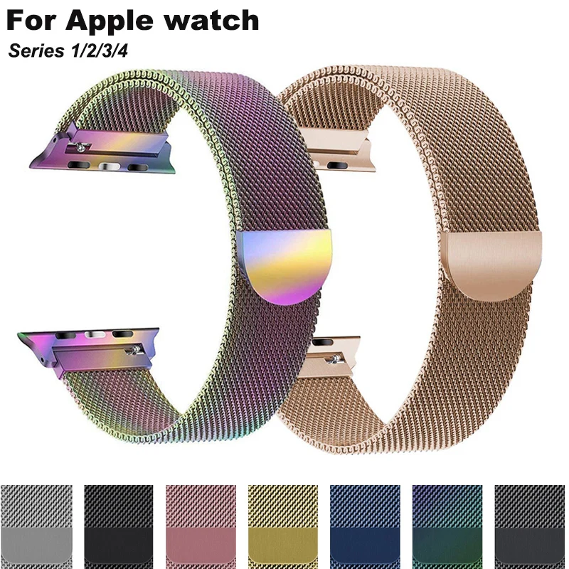 

Milanese Loop Watchband For Apple Watch Band 42mm/38mm iWatch 4 band 44mm/40mm Stainless Steel Whatch Strap Apple watch 4/3/21