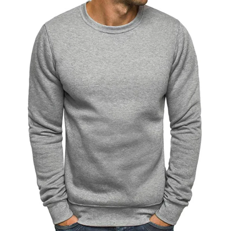 Zogaa, новая мода, весна-осень, повседневный мужской свитер с круглым вырезом, Одноцветный, облегающий, Вязанная одежда, мужские пуловеры с длинным рукавом, свитера