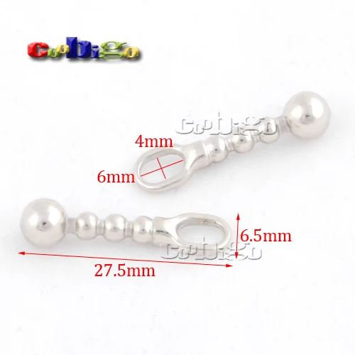 5000pcs Pack 27.5*6.5mm Metal Ball Chain Zipper Pull Tap Zinc Alloy