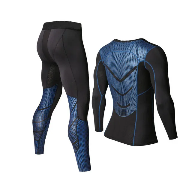 

WYOTURN Men Compression Fitness Breathable MMA Rashguard Musle Crossfit Shirts Base Layer Top Tops Bodybuilding Clothes