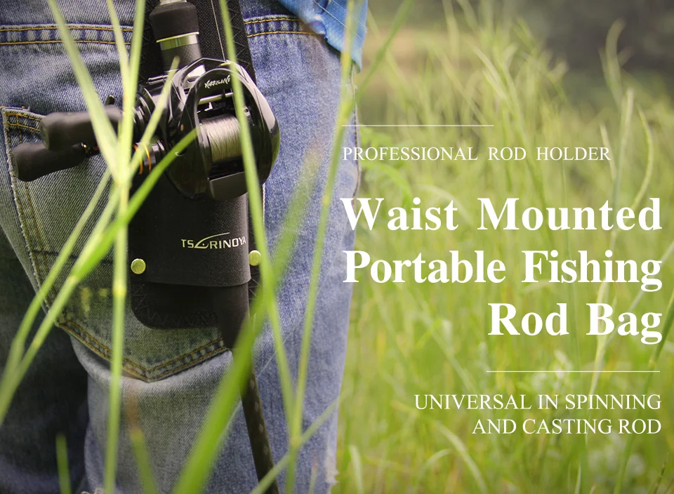 Bolsas de Pesca Titular da Vara de Pesca Tsurinoya Portátil Portador Pesca Equipamento Ferramentas Armazenamento Bolsa 26cm - 8cm 65g 1 Tsurinoya 26cm 8cm 65g sacos de pesca