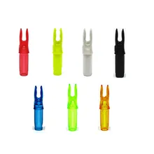 Flecha nocks botões girados de plástico, colorido brilhante 50 pacote/lote adequado para 6.20mm/0.246