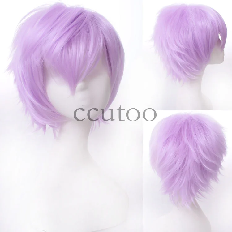 Ccutoo 1" куроко Tetsuya синий короткий пушистый лохматый слоистых теплостойкость Волокно Синтетические волосы Косплэй парик - Цвет: T1B/350