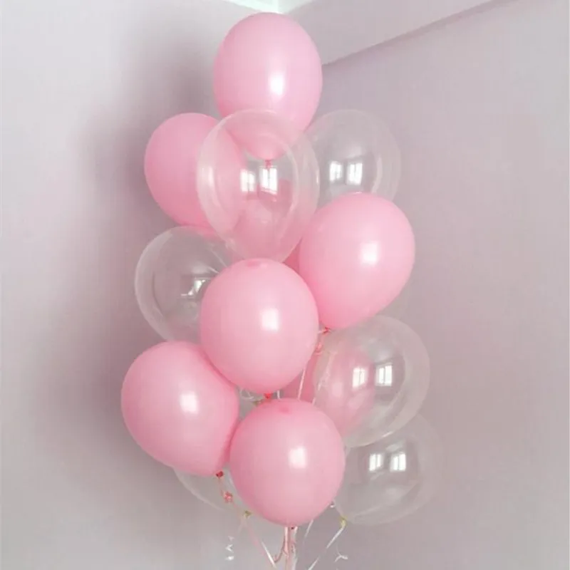 10-pcs-2-3-Pink-White-2-8g-Transparent-Balloons-Latex-Helium-Happy-Birthday-Party-Supplies(7)