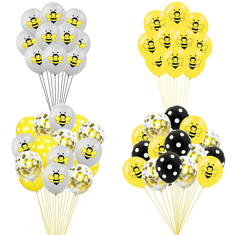 

10/15pcs 12inch Animal Balloons Cartoon Bee Latex Balloons Inflatable Air Ballon for Baby Shower Birthday Party Decor Supplies