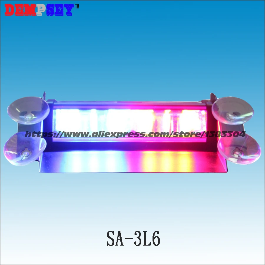 

Free Shipping 18W LED Strobe Lights With Suction Cups & Fireman Flashing Emergency Warning Car Light 3 Flashing Mode