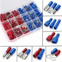360 шт. Ассорти изолированные обжимные клеммы соединение для электропроводов набор лопат