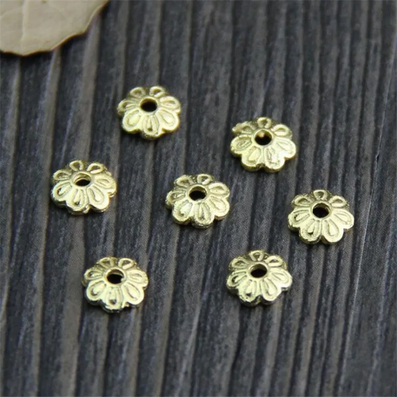 30PCS 925 Sterling Silver Flower Receptacle Accessories For Jewelry