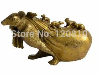

Brass Copper statue gold ornaments pull bags FORTUNE Kangaroo Rat Lucky enrichment