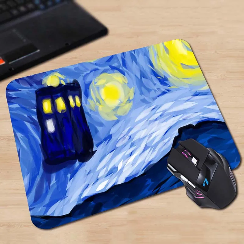 25x29cm Babaite Звездная ночь с доктором кто дизайн подставка под руку необходимо мышь матовый коврик для мыши нескользящая резиновая прокладка 18*22 см и 25*29 см - Цвет: 25x29cm