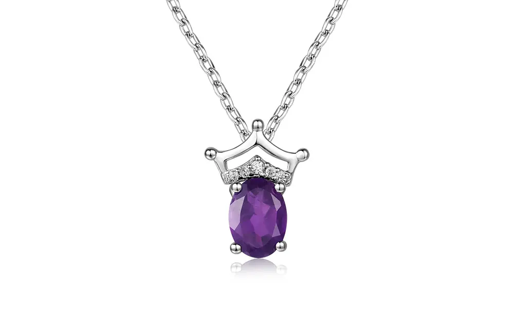 silver amethyst pendants CAP03854SC-1