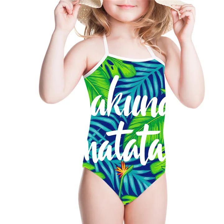 FORUDESIGNS/костюм для купания, Одна деталь детский купальный комплект из надпись "Алоха Гавайи"; детская одежда с принтом ванный комплект летний плавательный костюм костюмы - Цвет: LD2035BS