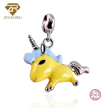 

Zhaoru 925 Sterling Silver Red Enamal Pendant Charm Pendant Fit Bracelet & Bangle & Necklace Fashion Jewelry DIY Cute Charm