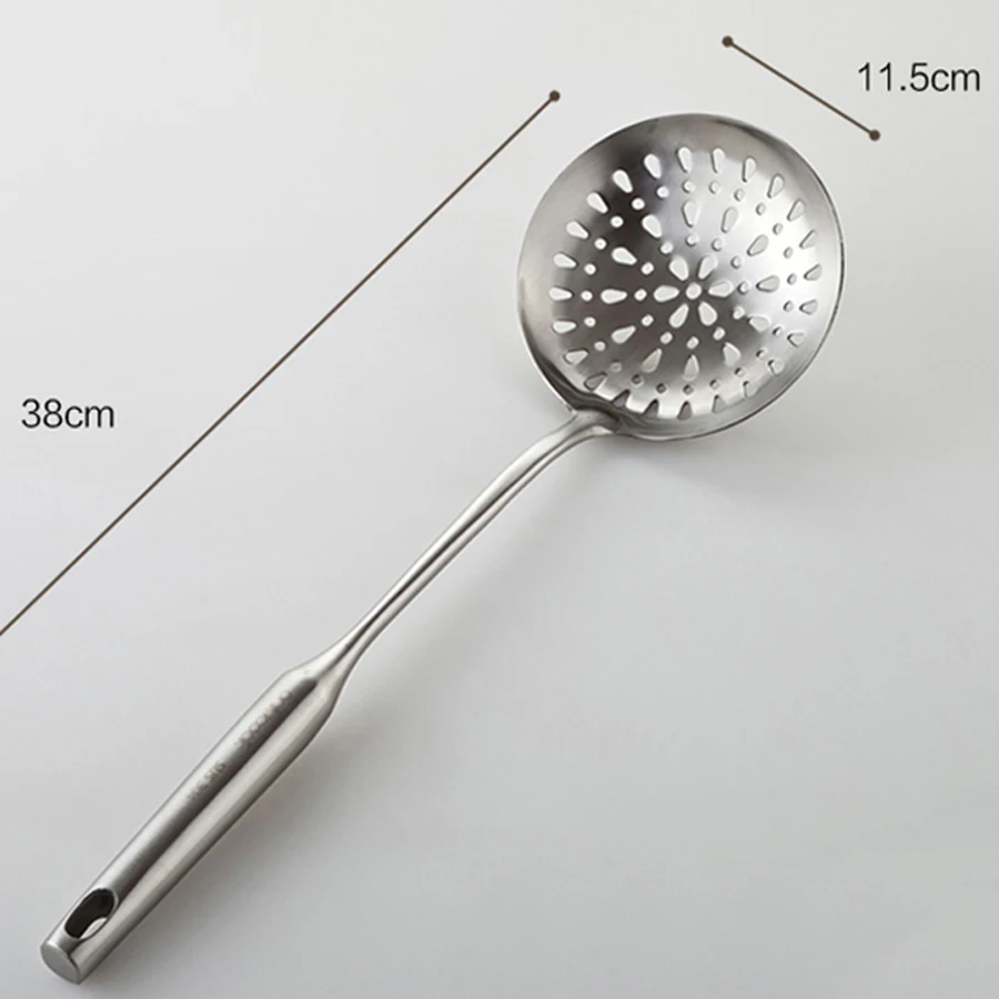 Large Kitchen Colander Strainer Silicone Spoon Stainless Steel Mesh