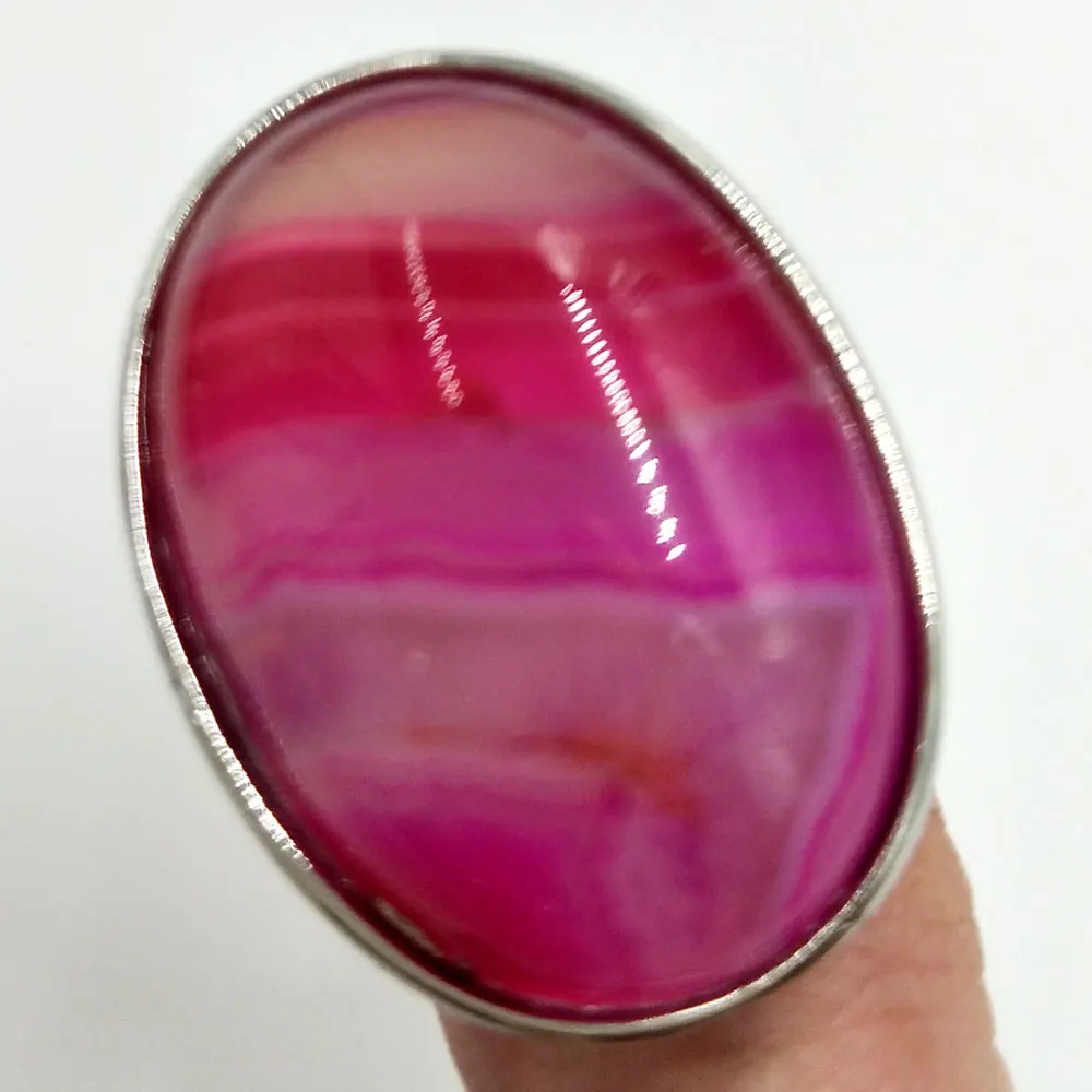 

Free Shipping Beautiful jewelry Purple Onyx Carnelian Women Men Art Oval Bead Ring 7~12" Adjust Size PC5670
