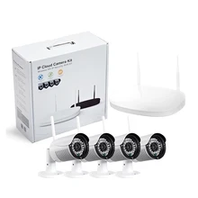 4ch 960p 1.3mp Wireless IP Camera Night Vision Kit with 4ch Wifi NVR Onvif Private Protocol CCTV System Network P2P Remote View