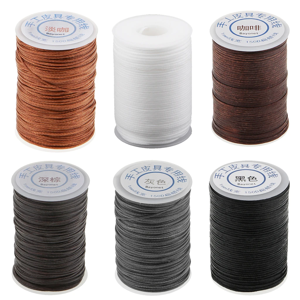 1 Roll 60m Length Polyester Strong Sewing Waxed Thread Leather Line