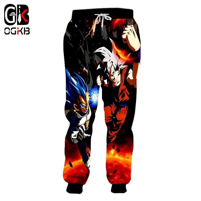 

OGKB Anime Sweatpants New Fashion Men's Printed Super Saiyan Goku 3D Sweat Pants Hiphop Sportswear Gyms Fitness Track Pants 5XL