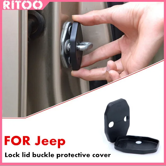 FOR JEEP Door lock lid buckle protective cover Refit car stickers