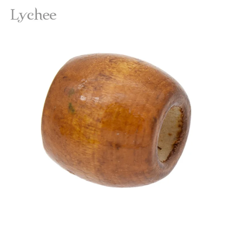 Lychee 20 шт./лот мульти Цвет древесины, подвязанные лентой, с объемной волной, дредлоки, для увеличения объема, бусины Зажимная манжета ювелирных изделий для Для мужчин Для женщин