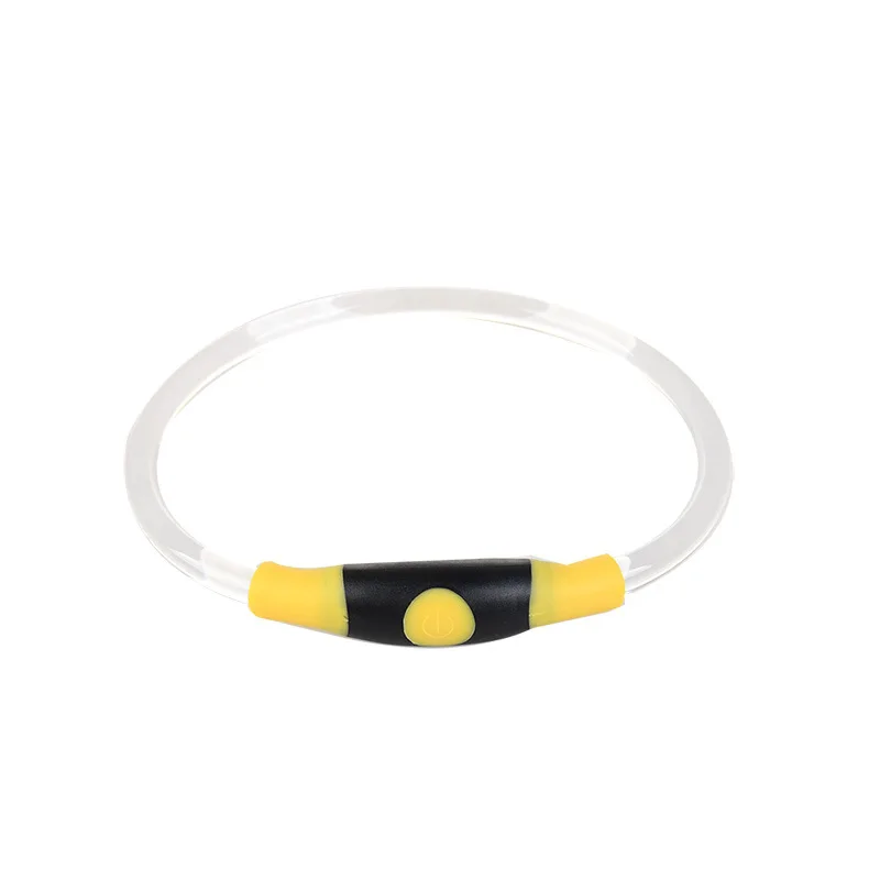 Yellow Роскошные элегантные вспышки Diy товары для собак осветить светодиодный воротник - Цвет: Yellow