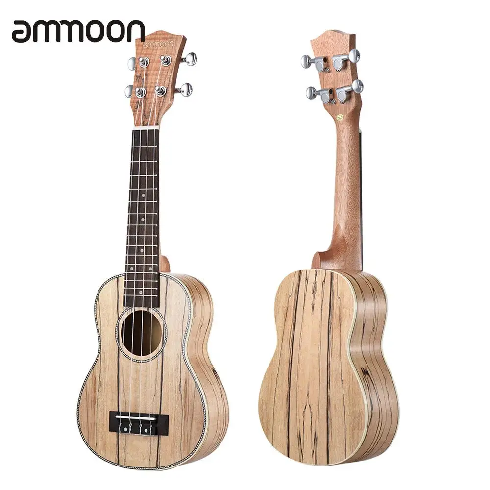 Ammoon Сопрано Гавайская гитара 21 дюймов Spalted клен тело палисандр гриф гавайская