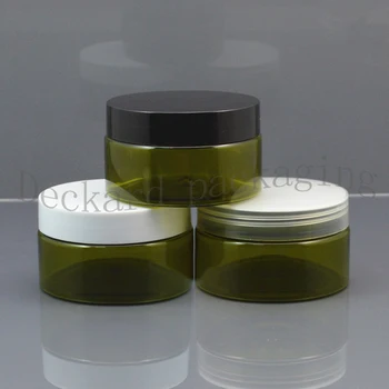 

30pcs 100g Green Plastic Cream Jar,3.5oz Lightproof Empty Cosmetic Container,Facial Mask Cream Bottle, Sub-bottling