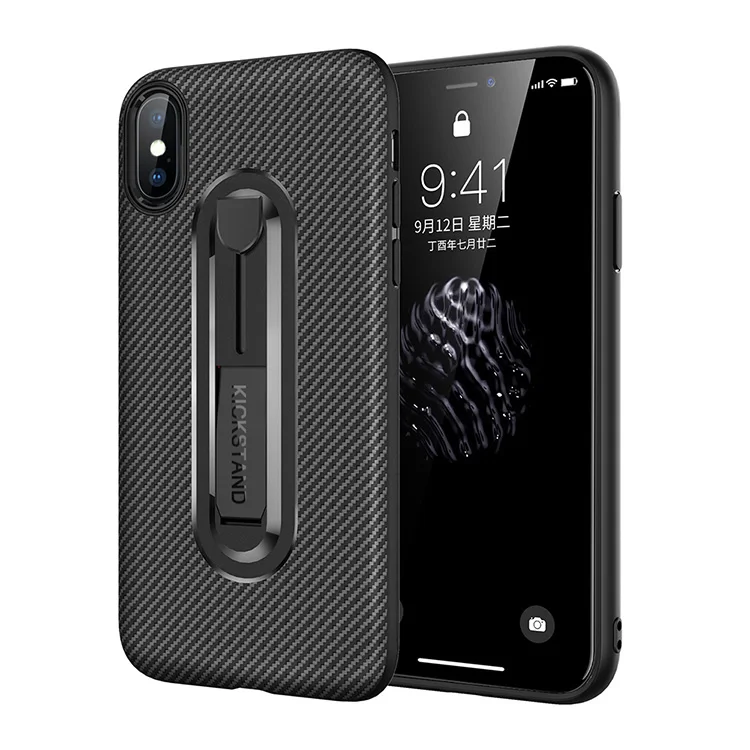 

LSDI Phone Case For iPhone 7 6 6s 8 Plus ShockProof - SOFT TPU Cover For iPhone X XS XR Xs Max Hidden Kickstand