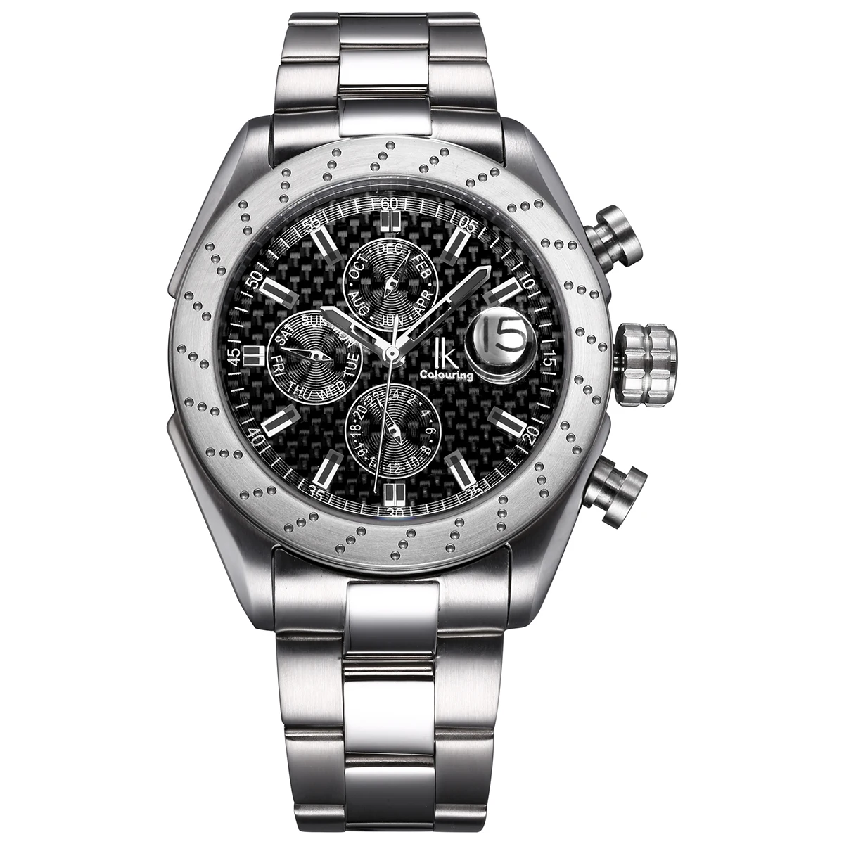 

NewLuxury Menself-winding Watch Fashion Casual Stainless Steel Strap Multi-function Sports Waterproof Menwatch Relogio Feminino