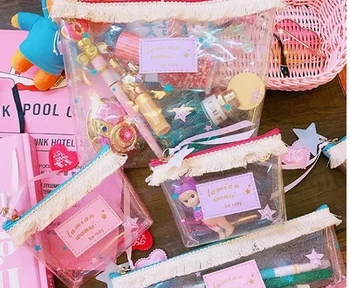 

Princess sweet lolita bag Japanese originality sweet soft sister stars storage bag mini cosmetic bag BAG177