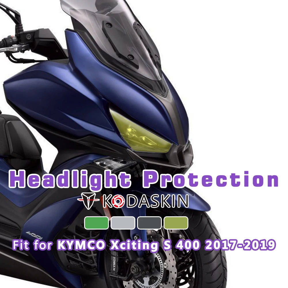 

KODASKIN Motorcycle ABS Headlight Protection Cover Headlight Screen Lens Protective Cover Fit For KYMCO Xciting S400 2017 2018