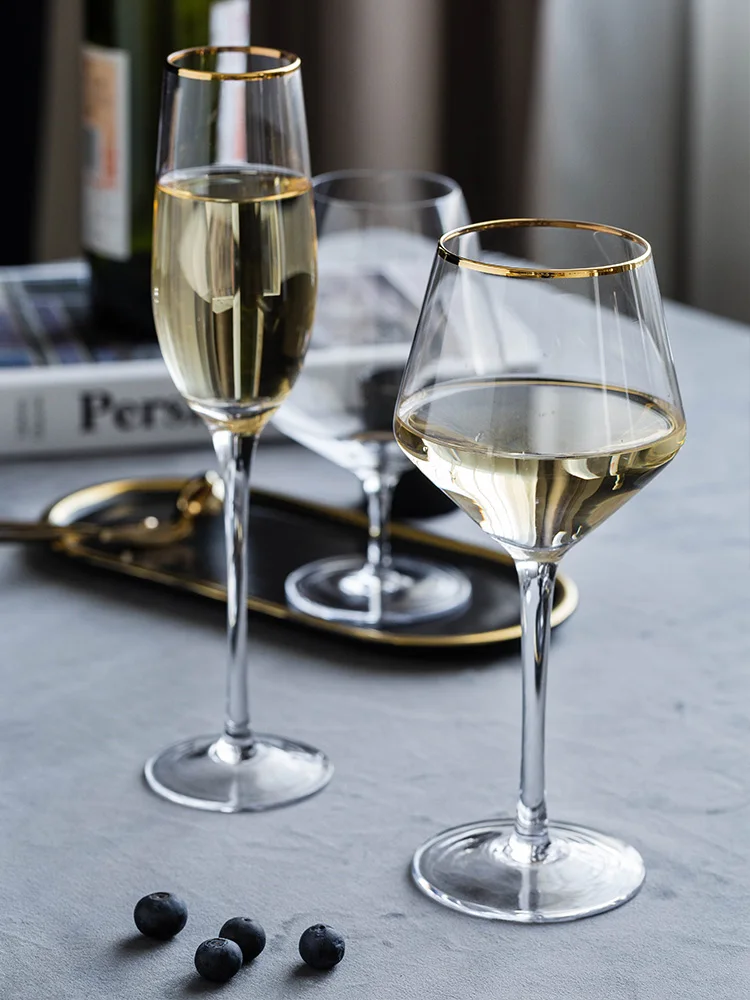 Хрустальный стеклянный большой красный стеклянный бокал для вина бордовый стеклянный домашний стакан шампанское высокой ступни