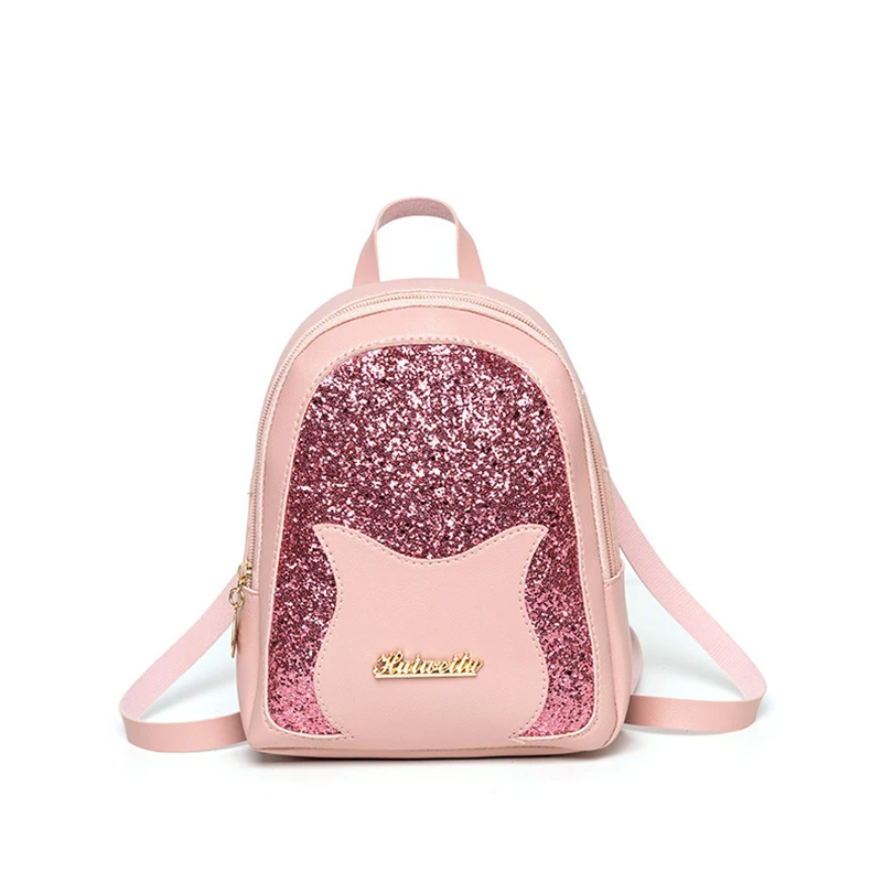 Маленький рюкзак для девочек, коллекция года, брендовая модная сумка через плечо с блестящими пайетками для женщин, многофункциональный мини-рюкзак для девочек-подростков