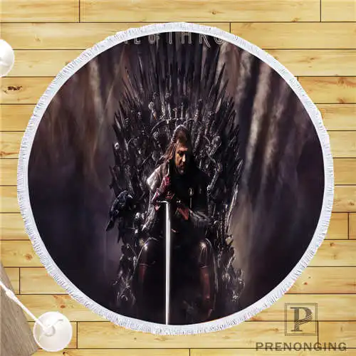 

Custom DIY Customized Microfiber Fabric game-of-thrones (1) Round Beach Blanket Towel Printed on Demand 150cm #19-01-28-3-55