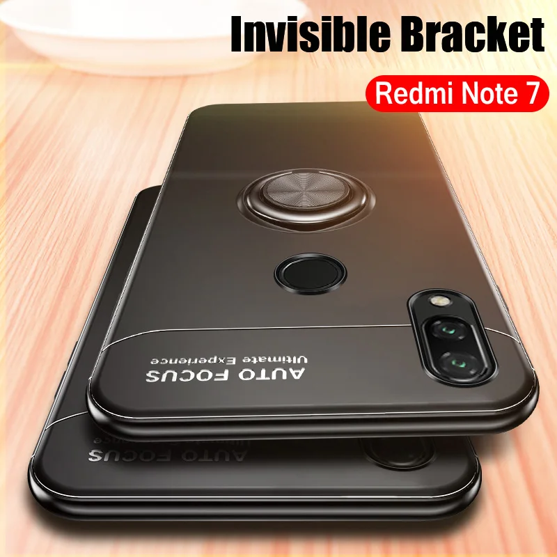 

Invisible Bracket Redmi Note 7 Finger Ring Stand Car Holder Case Xiaomi Redmi Note 7 Note 7 Pro Redmi 7 6A 6 Cover Silicone Case