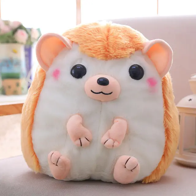 30cm*28cm Lovely Hedgehog Plush Backpack Stuffed Animals Schoolbag Toys For Children Girls Birthday New Year Gifts